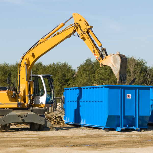 are there any restrictions on where a residential dumpster can be placed in Trumbull Nebraska